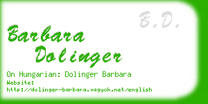 barbara dolinger business card